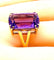 Bague Bague or jaune améthyste 13,36 carats 58 Facettes AB398