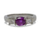 Bague 50 Bague or saphir rose 1 ct et diamants 0,60ct 58 Facettes 00045001