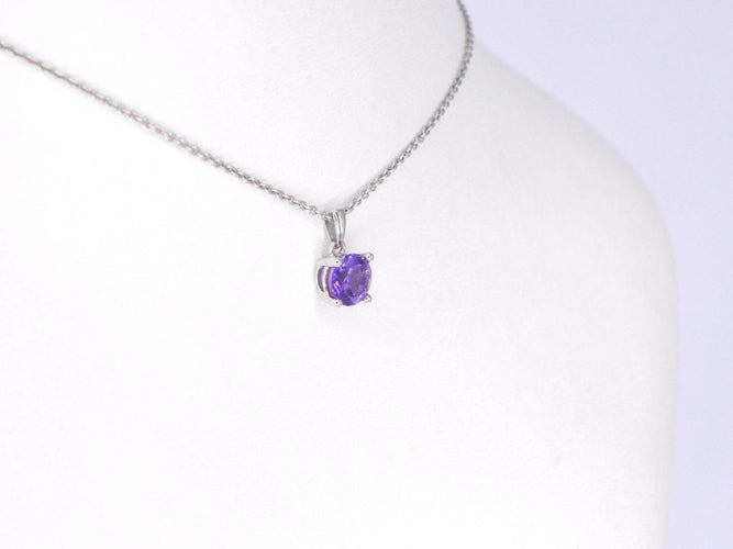 Pendentif Pendentif en or blanc avec améthyste 58 Facettes 2193
