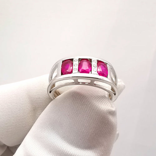 Bague 54 Bague rubis diamants 58 Facettes