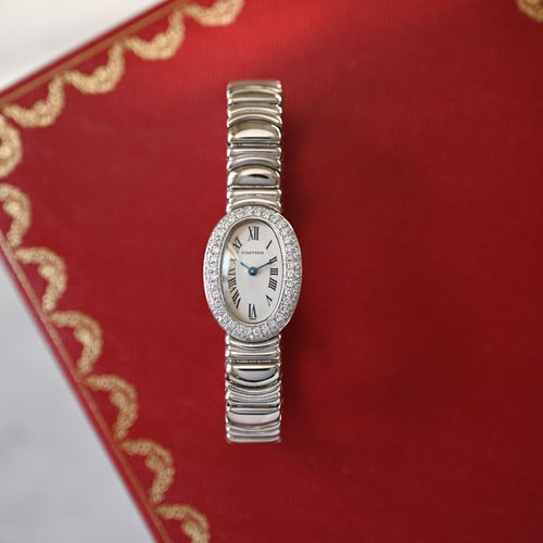 Cartier Baignoire Mini WG Diamonds 58 Facettes