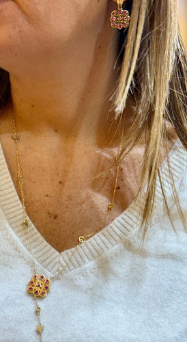 Boucles d'oreilles Collier et Boucles d’oreilles en or jaune 18 carats 58 Facettes