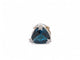 Bague 54 bague cocktail t54 or blanc 18k topaze trillion london blue diamants 0.25ct 58 Facettes 270140