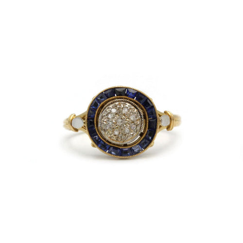 Bague 51 Bague Art Deco - Or, Diamants & Saphirs 58 Facettes 250321R