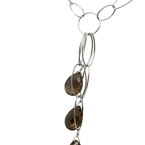 Montre Collier sautoir or blanc et quartz fumé 58 Facettes 1.0001481/1