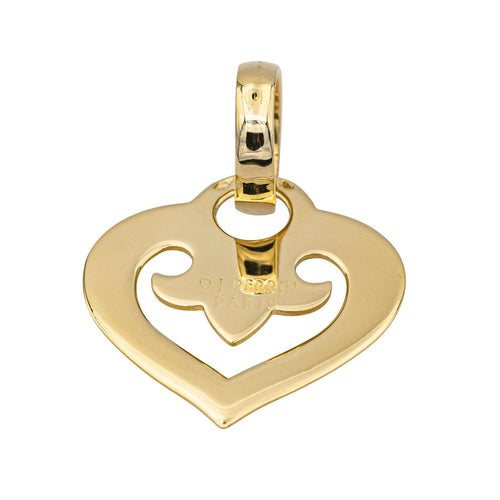 Pendentif O.J. Perrin Pendentif Coeur légende Or jaune 58 Facettes 3773621CN