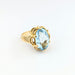 Bague 57 Bague or jaune et aigue-marine 58 Facettes 31220