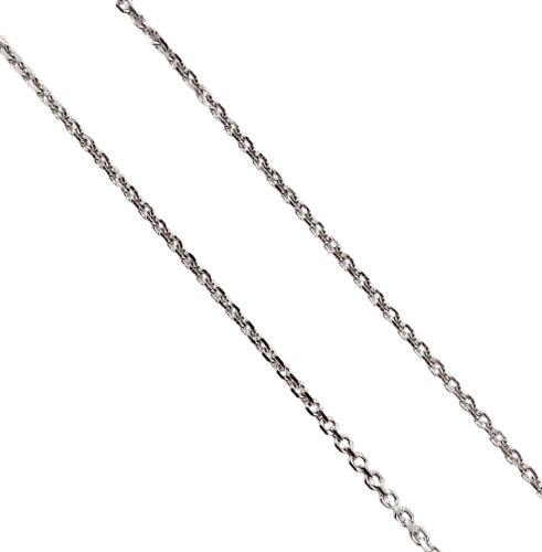 Collier Chaine fine vintage or blanc 14k mailles forçat 46 cm 58 Facettes A06004