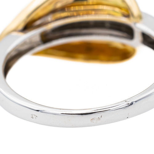 Bague 61 Bague Feuille Or blanc, Or jaune Diamant 58 Facettes 3221913CN