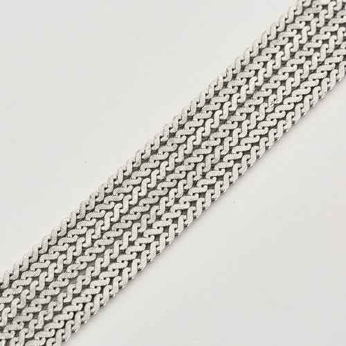 Bracelet Bracelet Ancien Or Blanc 14K Rubis et Emeraudes 58 Facettes