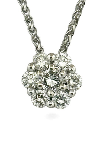 18-carat white gold necklace with diamond pendant Daisy 