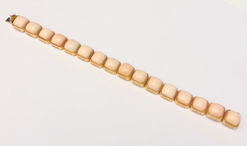 Bracelet Bracelet or et corail 58 Facettes 206500