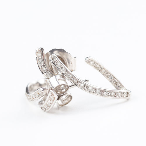 Boucles d'oreilles Pendientes - Pendientes en oro blanco 18k et diamants taille brillant 58 Facettes 131366F