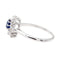 Bague 54 Bague Or blanc Saphir, Diamant 58 Facettes 3497500CN