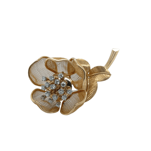 Piaget - Broszka « La trembleuse » - Żółte złoto i diamenty 