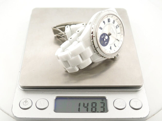 Montre montre CHANEL j12 h3404 automatique moonphase ceramique blanche 58 Facettes 271323
