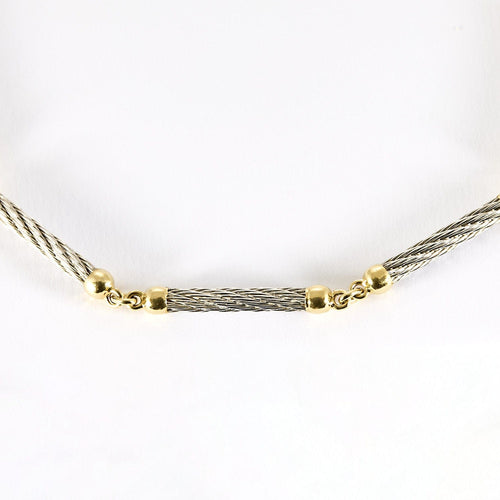 Collier Fred - Force 10 Vintage - Collier en or jaune et acier. 58 Facettes LEN1843