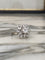 Bague 53 Bague fleur en or blanc 18k et diamants 2.80 Ct 58 Facettes