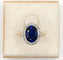 Bague 50.5 Bague Pompadour deux ors ornée d'une pierre bleue et de diamants 58 Facettes