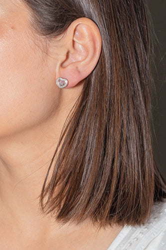 Boucles d'oreilles Chopard Boucles d'oreilles Happy diamonds Or blanc Diamant 58 Facettes 4173784RV