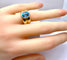 Bague 52 Bague en or jaune et topaze bleue 58 Facettes AB611