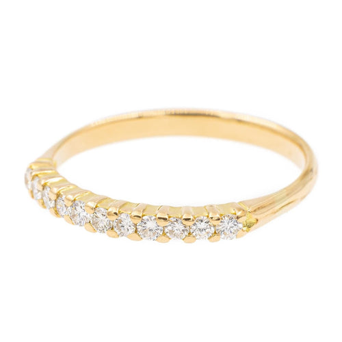 Bague 56.5 Bague Demi alliance Or jaune Diamant 58 Facettes 2271469CN