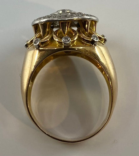 Bague 58 Bague Vintage 1960 Or Jaune, Platine & Diamants 58 Facettes AB12