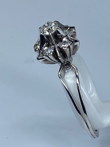 Bague 59 Bague Margueritte en Or blanc & Diamants 58 Facettes
