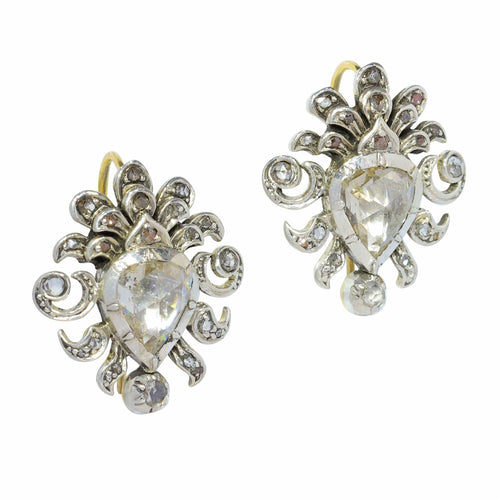 Boucles d'oreilles Affection éternelle : boucles d'oreilles en diamant taille rose enchanteresses c 58 Facettes 22027-0082