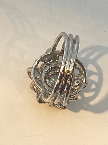 Bague 51 Bague platine, diamants 58 Facettes AB29