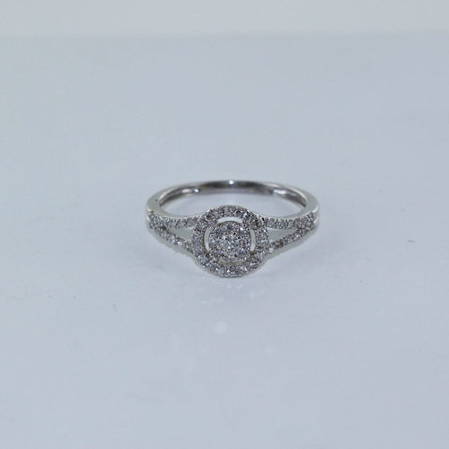 Bague 53 Bague Or blanc Diamant 58 Facettes