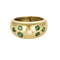 48号戒指，黄金戒指，镶钻石和祖母绿 58 Facettes DIE1614X3
