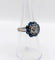 Bague 52 Bague marguerite Art déco en platine et diamant 0,65 ct, saphirs 58 Facettes A06577