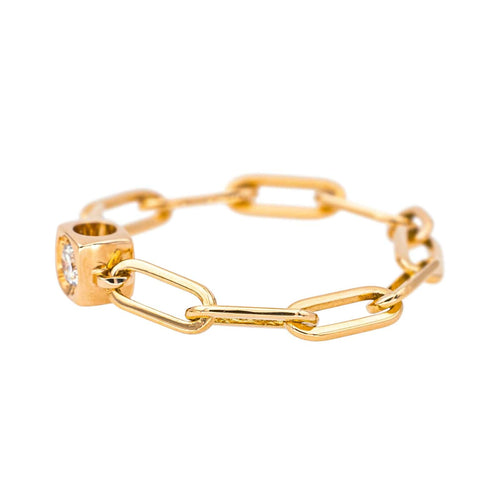 Bague 53 Dinh Van Bague Cube Or rose Diamant 58 Facettes 4311458CN