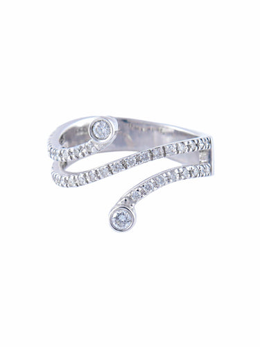 Bague 55 Bague Or Blanc Diamants 58 Facettes