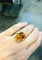 Bague 58 Sublime bague cocktail or jaune citrine 58 Facettes