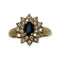 Bague 54 Bague marguerite saphir et diamants en or jaune 750 58 Facettes 330090012