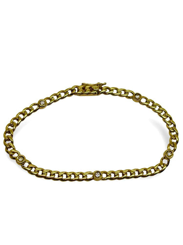 Bracelet Bracelet or jaune et diamants 0,40 ct 58 Facettes 978