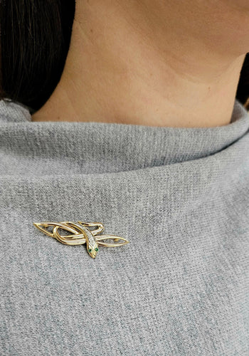 Broche Broche serpent émeraudes 58 Facettes 487