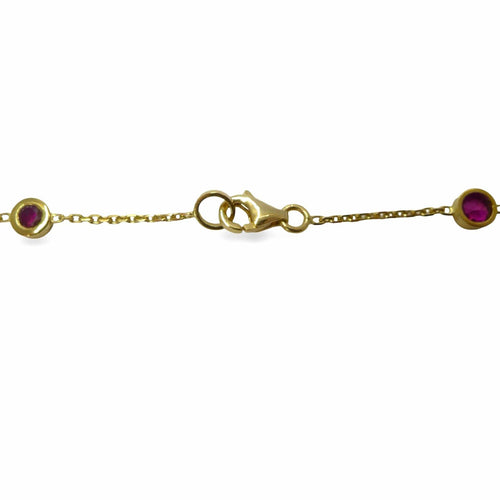 Collier Collier or jaune 18K et rubis 2 ct 58 Facettes 00059401