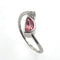 Bague Bague en or blanc avec saphir Padparadscha et diamants 58 Facettes 39035113