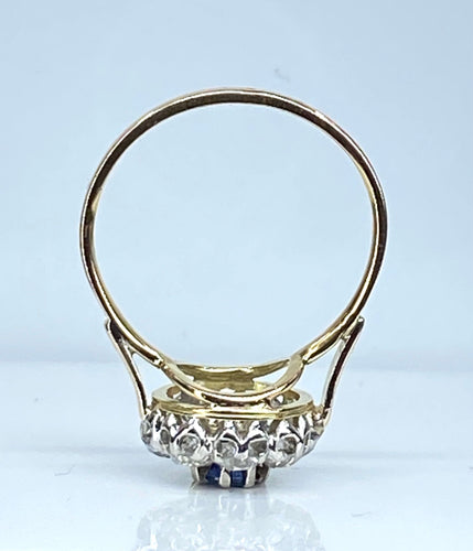 Bague Bague marguerite en or blanc en saphir et diamants 58 Facettes AB476