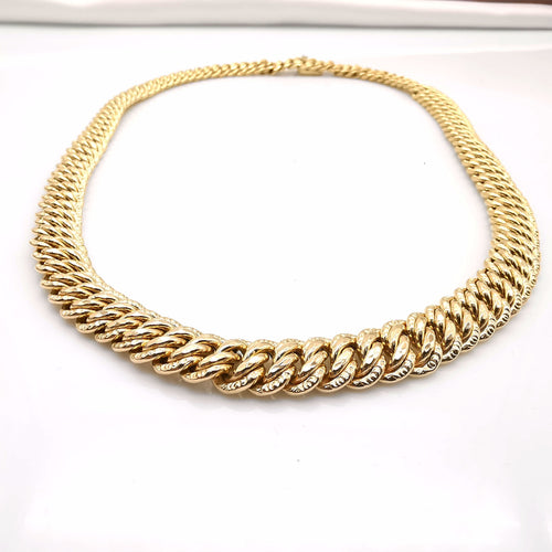 Collier Collier maille américaine en or jaune 58 Facettes