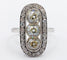 Bague 54.5 Bague marquise art deco Platine 2,25 carats diamant taille ancienne (circa 1910) 58 Facettes A06120