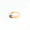 Bague 53 Bague or jaune, rubis, diamants 58 Facettes 30596