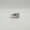 Bague 53 Bague or blanc sertie de diamants baguettes et ronds 58 Facettes