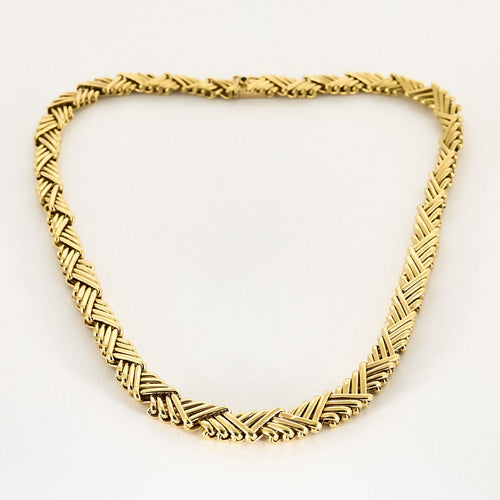 Collier Collier en Or jaune 18k à maille chevrons 58 Facettes CHANT0009