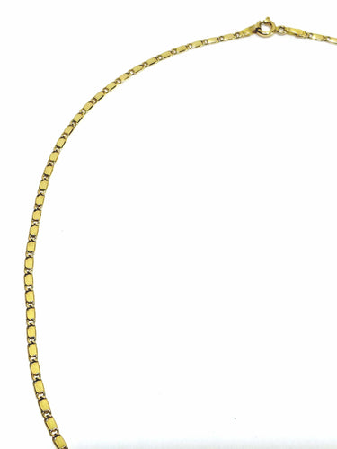 Collier Chaine En Or Jaune (maille rectangle) 58 Facettes