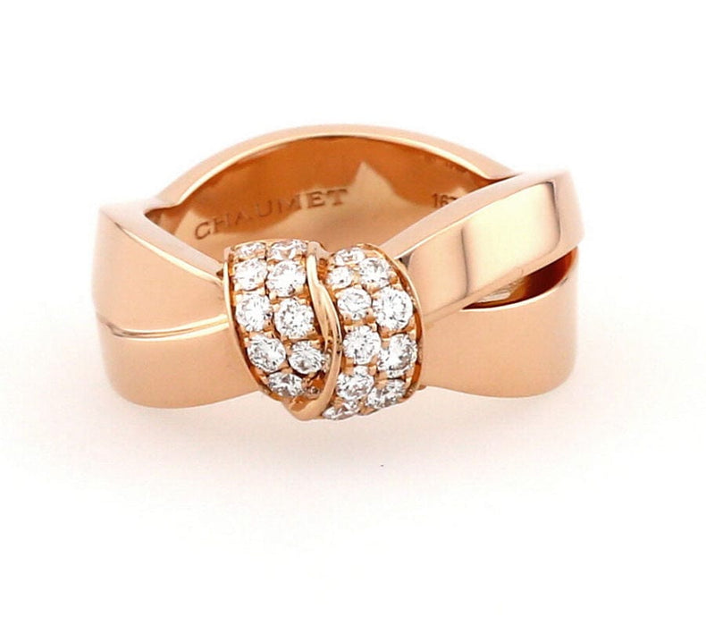 Bague 50 CHAUMET - Bague Liens Séduction en or rose et diamants 58 Facettes