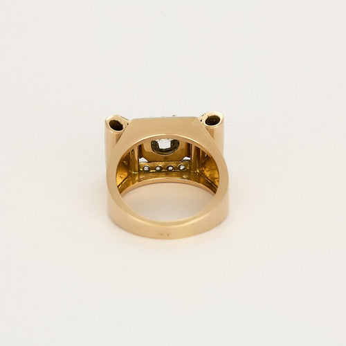 Bague 53,5 Bague noeud en or rose, platine et diamants 58 Facettes DIE1496